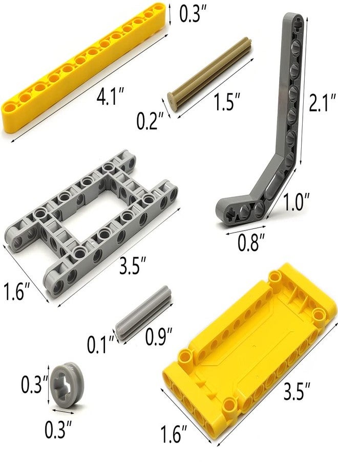 dspitwod Technical Parts Beams Axles Connectors Bricks Sets - 420 Pieces, Frame Liftarms Beams for Technic Car STEM Building Block Toys - Image 4